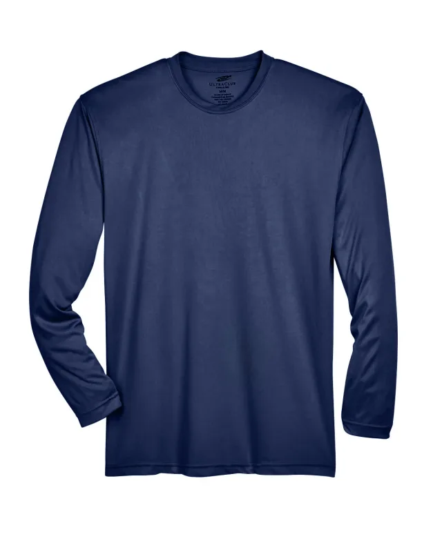 UltraClub Adult Cool & Dry Sport Long-Sleeve Performance Interlock T-Shirt — view 44