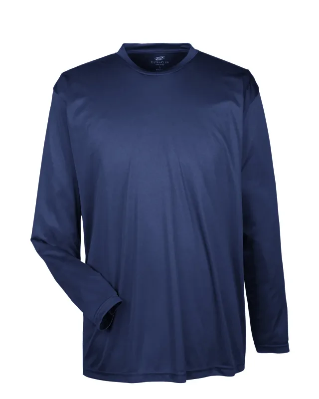 UltraClub Adult Cool & Dry Sport Long-Sleeve Performance Interlock T-Shirt — view 46