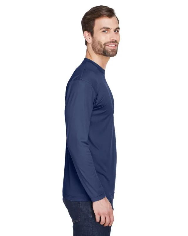 UltraClub Adult Cool & Dry Sport Long-Sleeve Performance Interlock T-Shirt — view 48