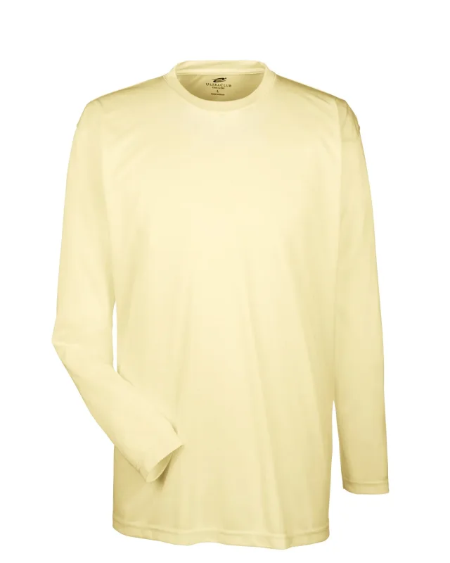 UltraClub Adult Cool & Dry Sport Long-Sleeve Performance Interlock T-Shirt — view 53