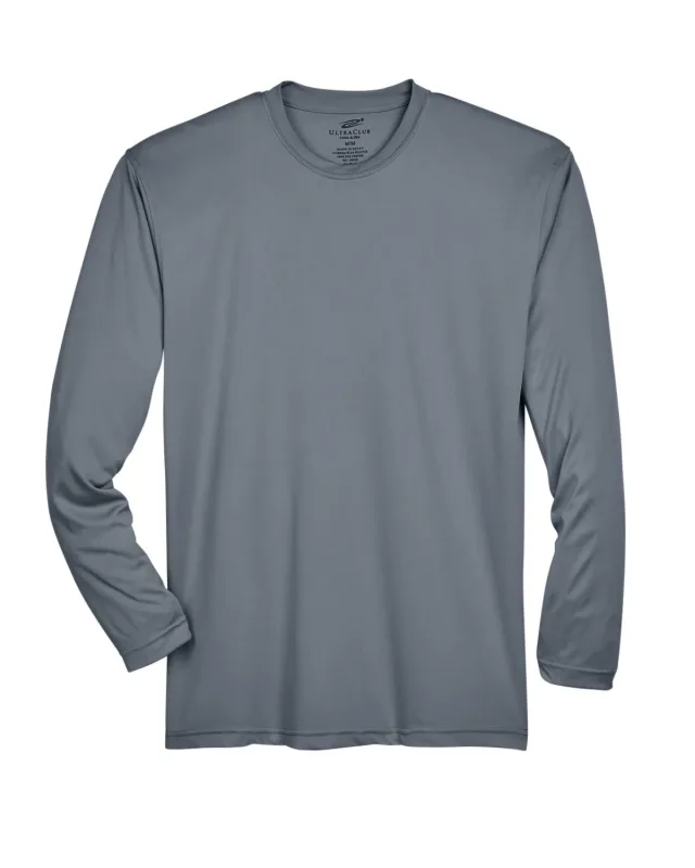 UltraClub Adult Cool & Dry Sport Long-Sleeve Performance Interlock T-Shirt — view 58
