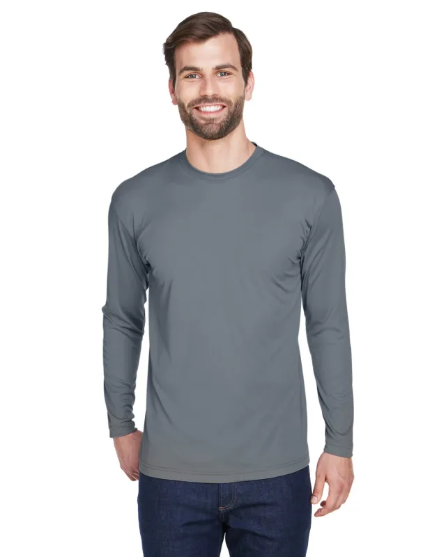 UltraClub Adult Cool & Dry Sport Long-Sleeve Performance Interlock T-Shirt — view 59