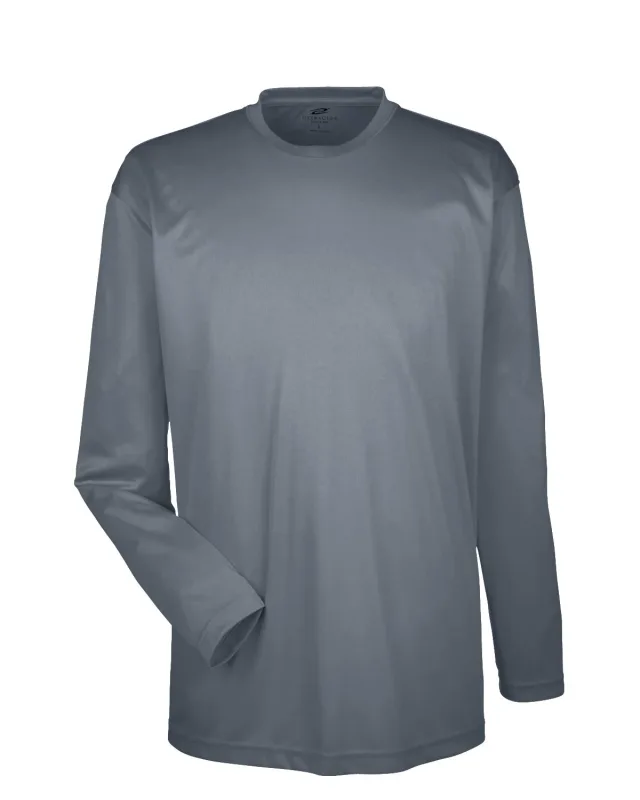 UltraClub Adult Cool & Dry Sport Long-Sleeve Performance Interlock T-Shirt — view 60