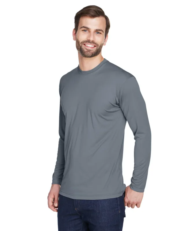 UltraClub Adult Cool & Dry Sport Long-Sleeve Performance Interlock T-Shirt — view 61