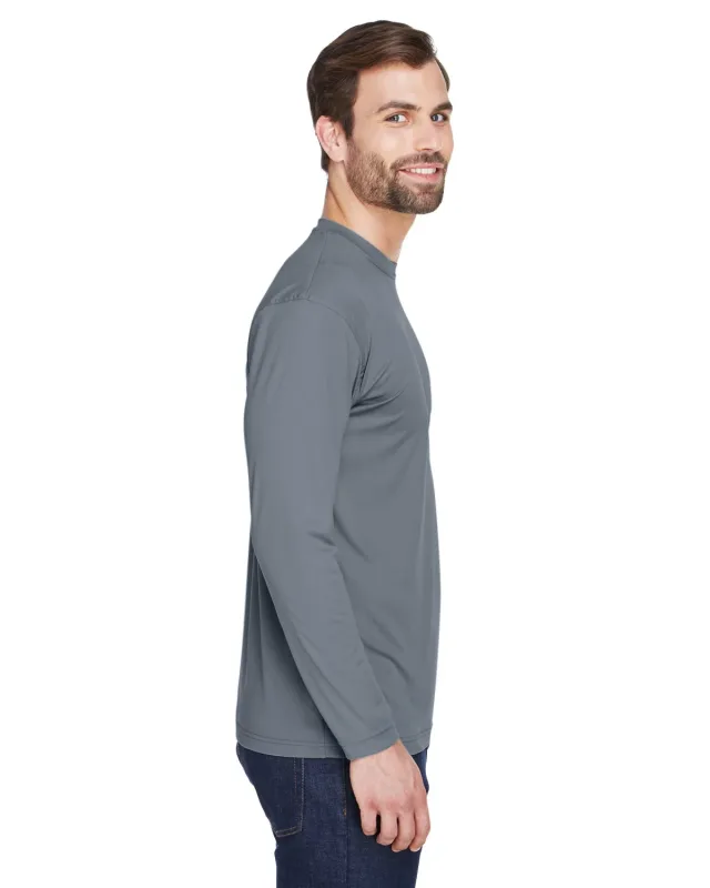 UltraClub Adult Cool & Dry Sport Long-Sleeve Performance Interlock T-Shirt — view 62
