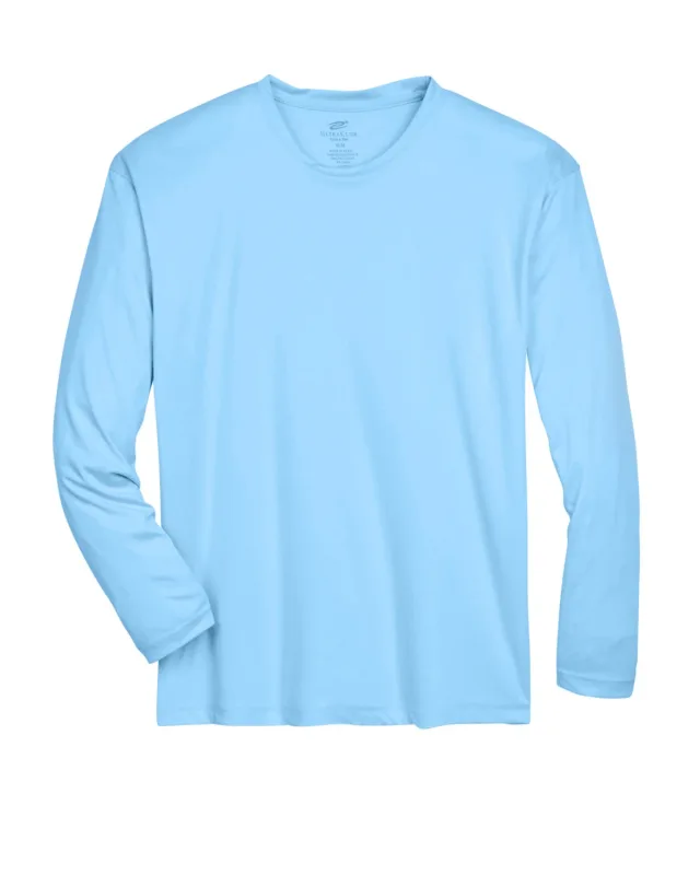 UltraClub Adult Cool & Dry Sport Long-Sleeve Performance Interlock T-Shirt — view 65