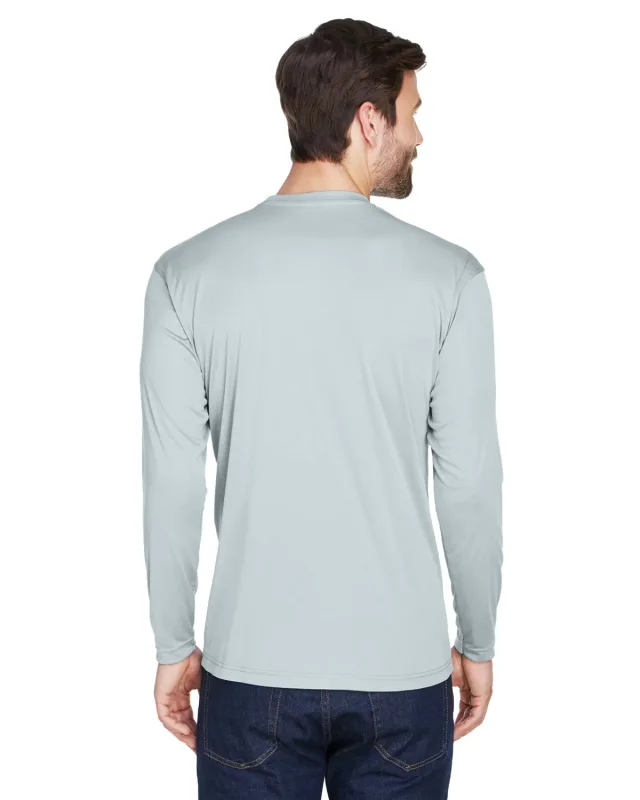 UltraClub Adult Cool & Dry Sport Long-Sleeve Performance Interlock T-Shirt — view 70