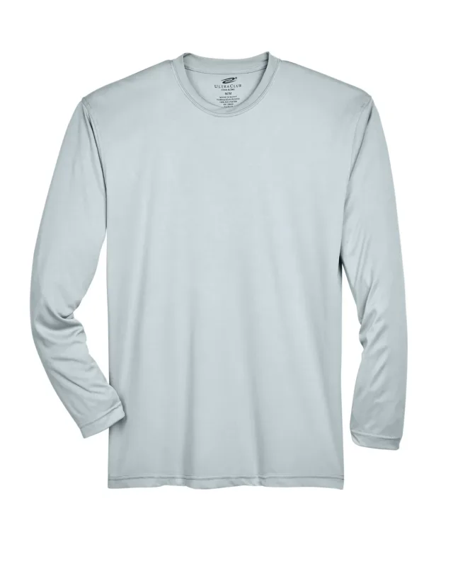 UltraClub Adult Cool & Dry Sport Long-Sleeve Performance Interlock T-Shirt — view 72