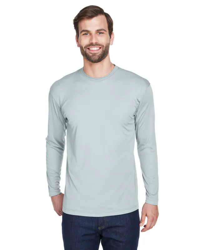 UltraClub Adult Cool & Dry Sport Long-Sleeve Performance Interlock T-Shirt — view 73