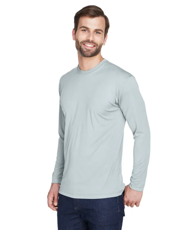 UltraClub Adult Cool & Dry Sport Long-Sleeve Performance Interlock T-Shirt — view 75