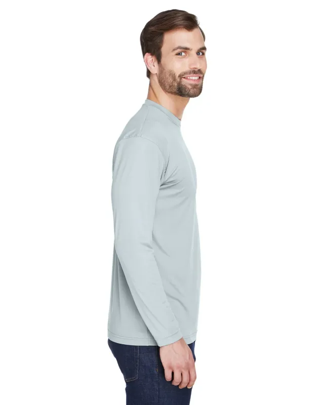 UltraClub Adult Cool & Dry Sport Long-Sleeve Performance Interlock T-Shirt — view 76