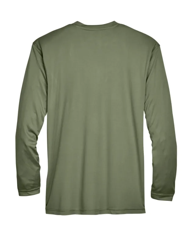 UltraClub Adult Cool & Dry Sport Long-Sleeve Performance Interlock T-Shirt — view 85