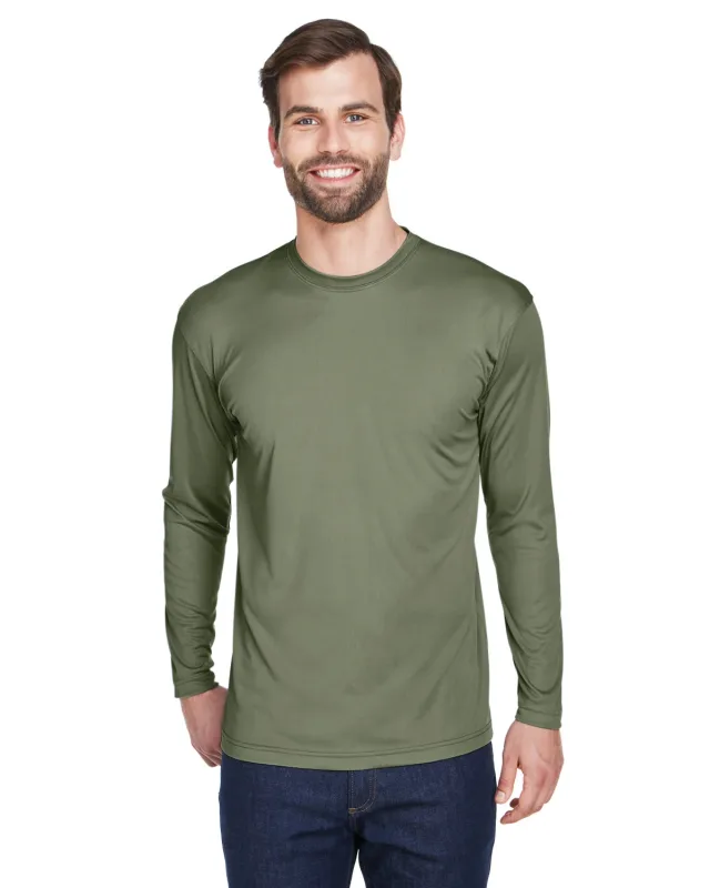 UltraClub Adult Cool & Dry Sport Long-Sleeve Performance Interlock T-Shirt — view 87