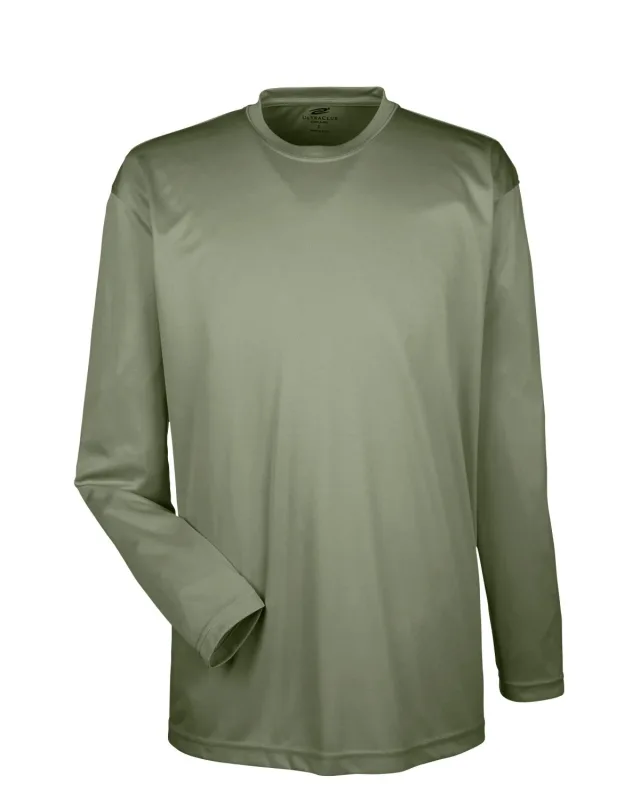 UltraClub Adult Cool & Dry Sport Long-Sleeve Performance Interlock T-Shirt — view 88