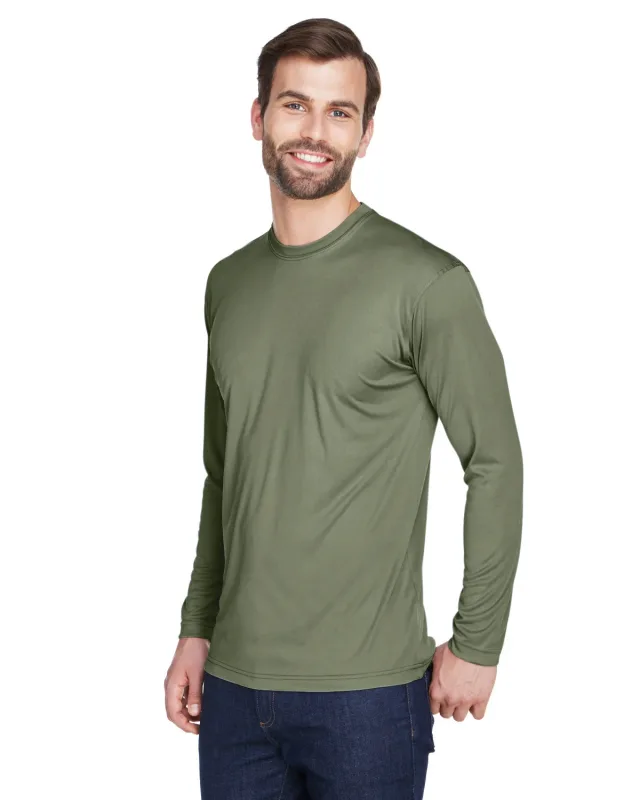 UltraClub Adult Cool & Dry Sport Long-Sleeve Performance Interlock T-Shirt — view 89