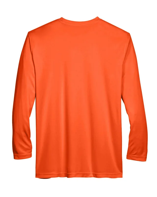 UltraClub Adult Cool & Dry Sport Long-Sleeve Performance Interlock T-Shirt — view 9