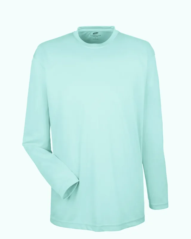 UltraClub Adult Cool & Dry Sport Long-Sleeve Performance Interlock T-Shirt — view 95