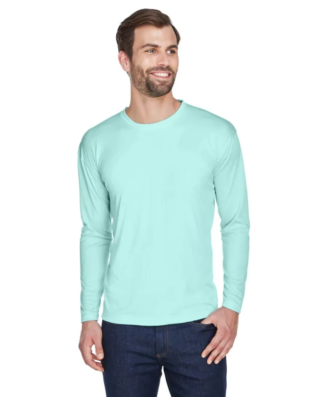 UltraClub Adult Cool & Dry Sport Long-Sleeve Performance Interlock T-Shirt — view 96