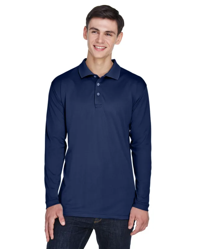 UltraClub Adult Cool & Dry Sport Long-Sleeve Polo — view 16