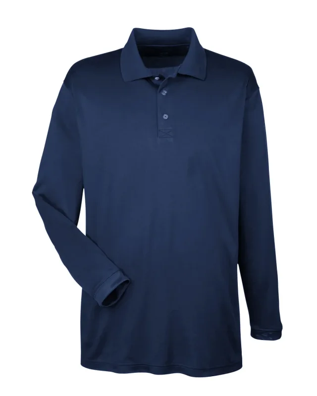 UltraClub Adult Cool & Dry Sport Long-Sleeve Polo — view 17