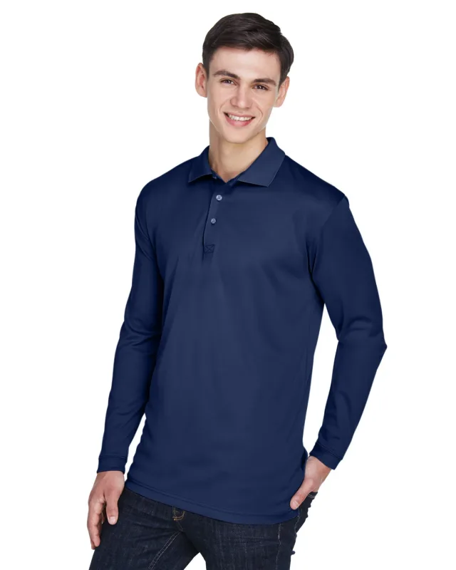 UltraClub Adult Cool & Dry Sport Long-Sleeve Polo — view 18