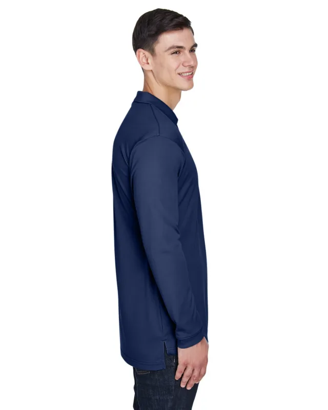 UltraClub Adult Cool & Dry Sport Long-Sleeve Polo — view 19