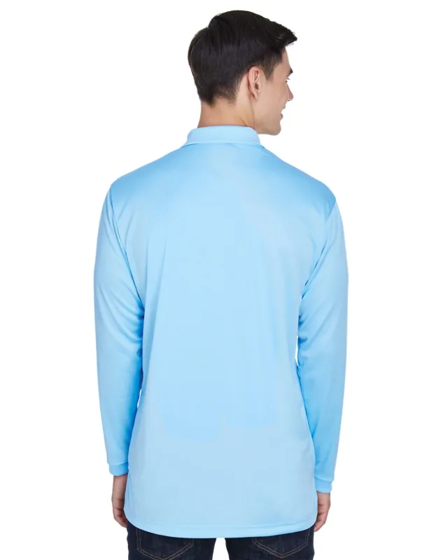 UltraClub Adult Cool & Dry Sport Long-Sleeve Polo — view 20
