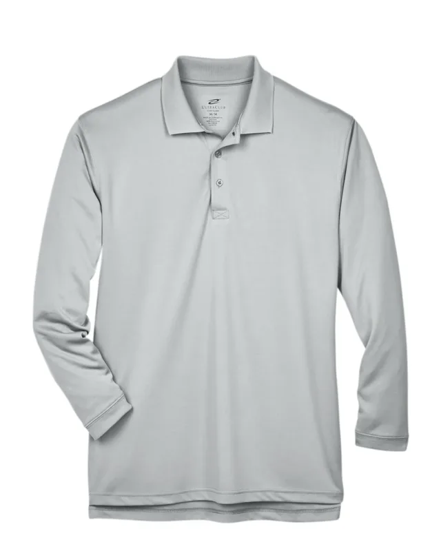 UltraClub Adult Cool & Dry Sport Long-Sleeve Polo — view 29