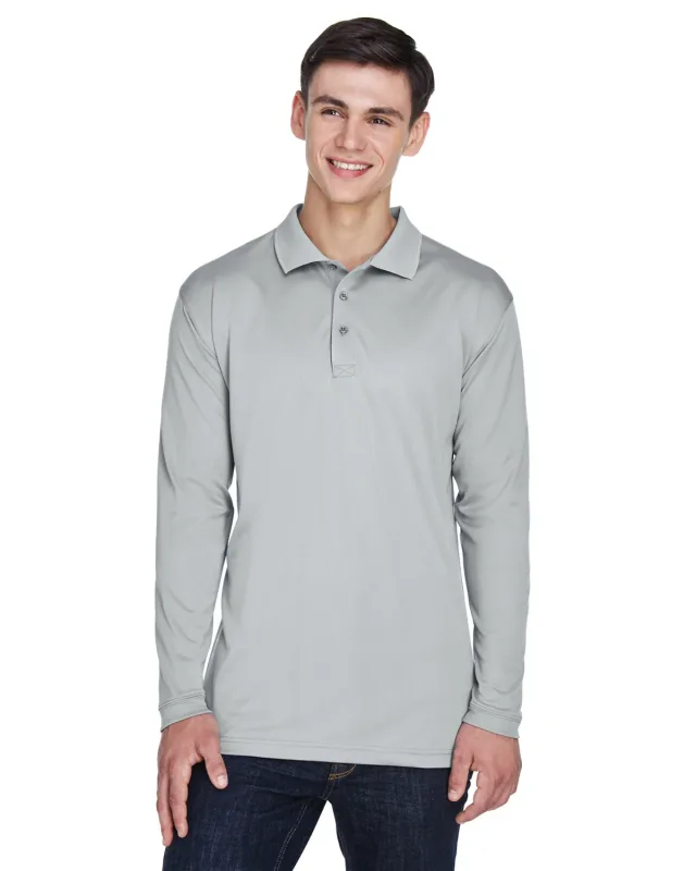 UltraClub Adult Cool & Dry Sport Long-Sleeve Polo — view 30