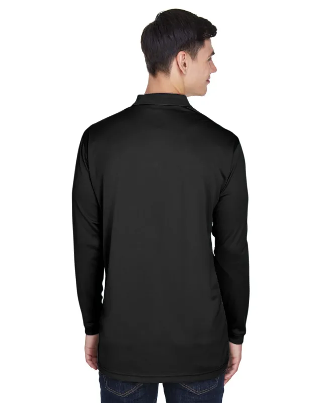 UltraClub Adult Cool & Dry Sport Long-Sleeve Polo — view 6