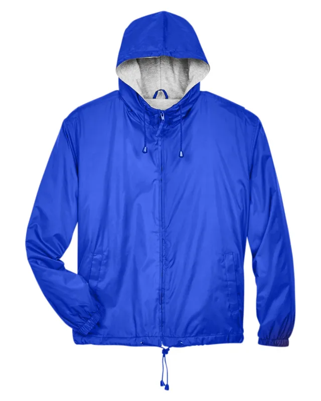 UltraClub Adult Fleece-Lined Hooded Jacket — view 10