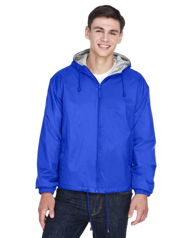 UltraClub Adult Fleece-Lined Hooded Jacket — view 11