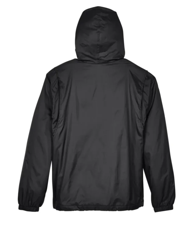 UltraClub Adult Fleece-Lined Hooded Jacket — view 2