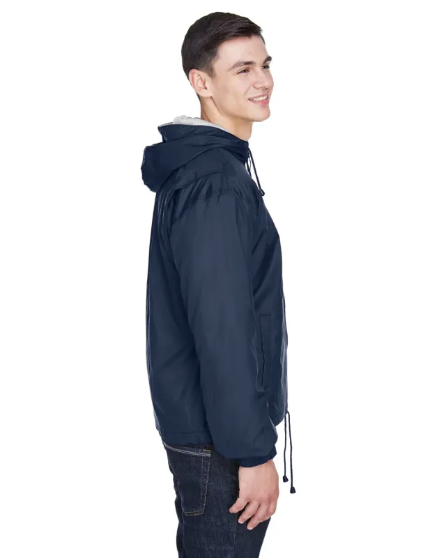 UltraClub Adult Fleece-Lined Hooded Jacket — view 21