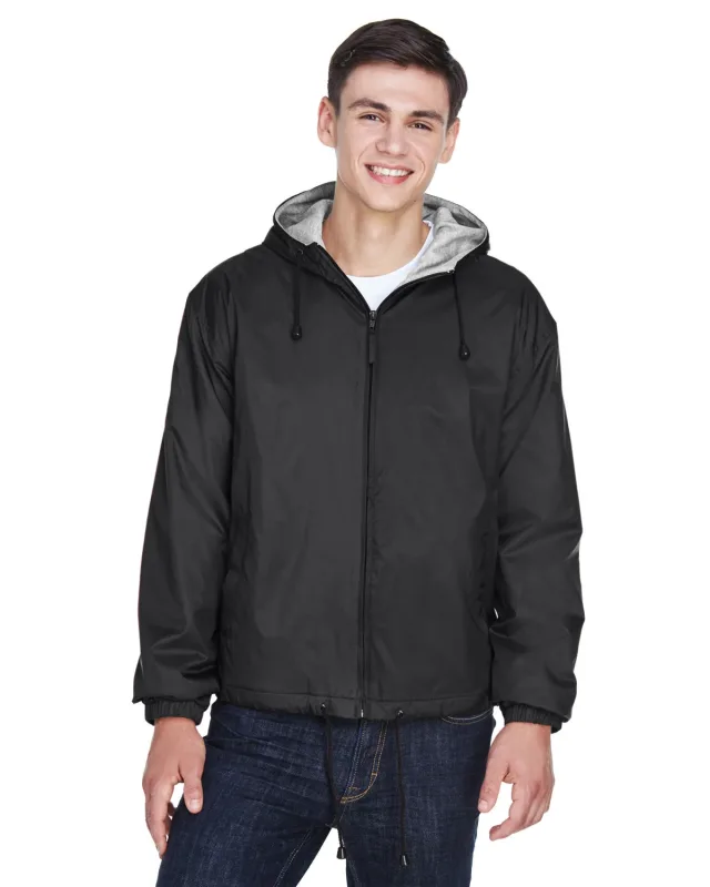 UltraClub Adult Fleece-Lined Hooded Jacket — view 4