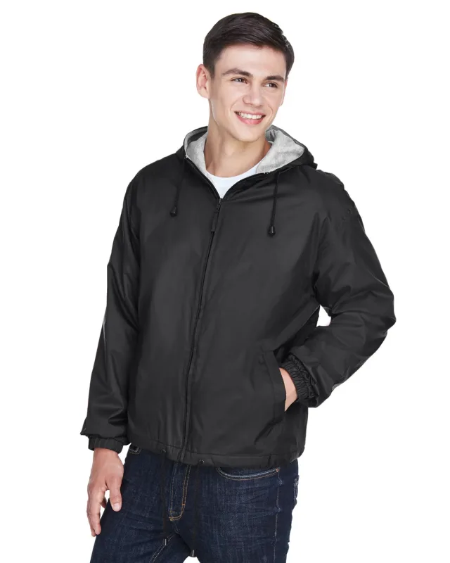 UltraClub Adult Fleece-Lined Hooded Jacket — view 6