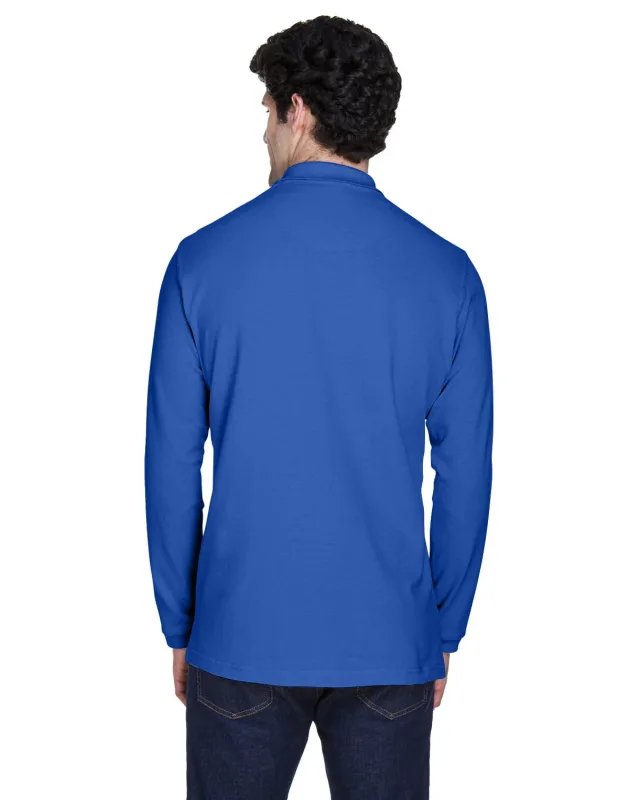 UltraClub Adult Long-Sleeve Classic Piqué Polo — view 21