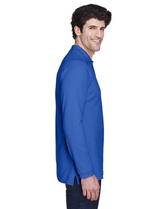 UltraClub Adult Long-Sleeve Classic Piqué Polo — view 27