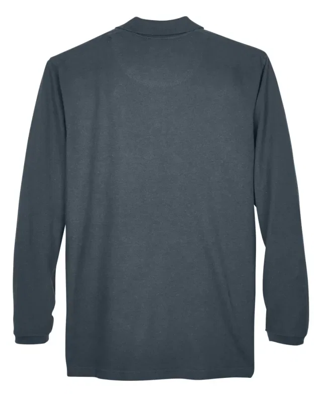 UltraClub Adult Long-Sleeve Classic Piqué Polo — view 29
