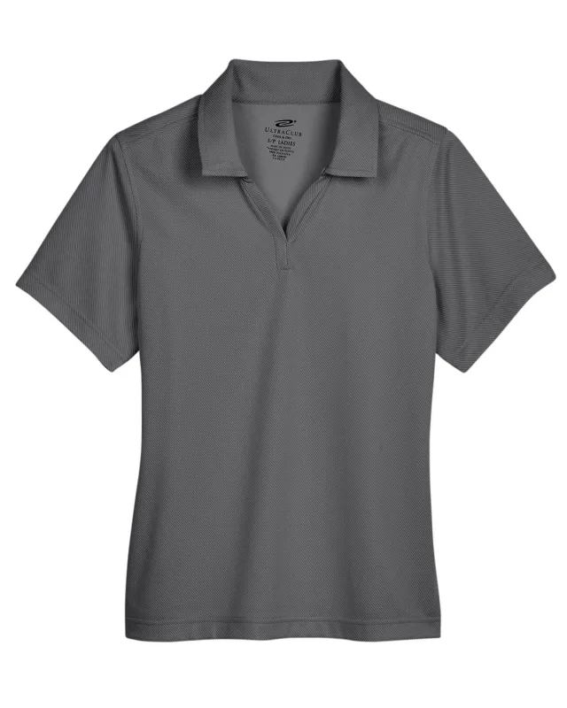 UltraClub Ladies' Cavalry Twill Performance Polo — view 3
