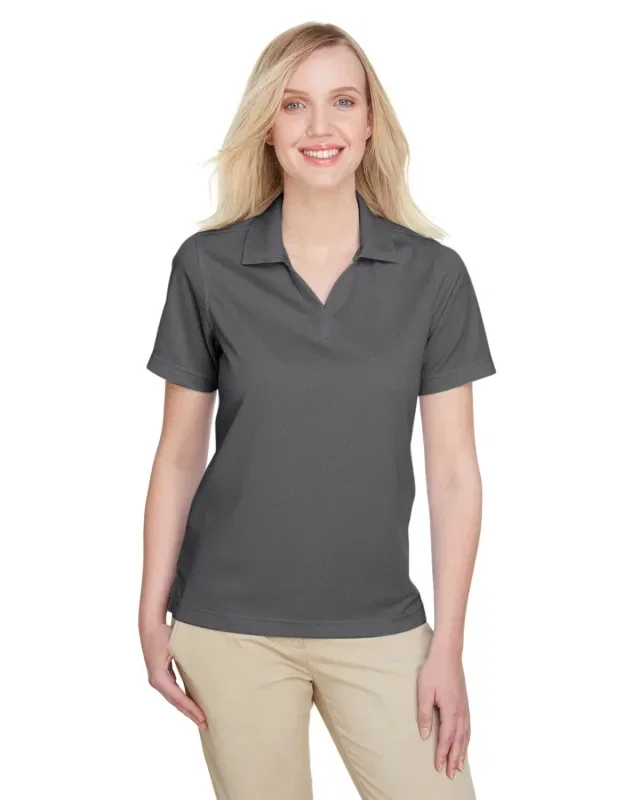 UltraClub Ladies' Cavalry Twill Performance Polo — view 4