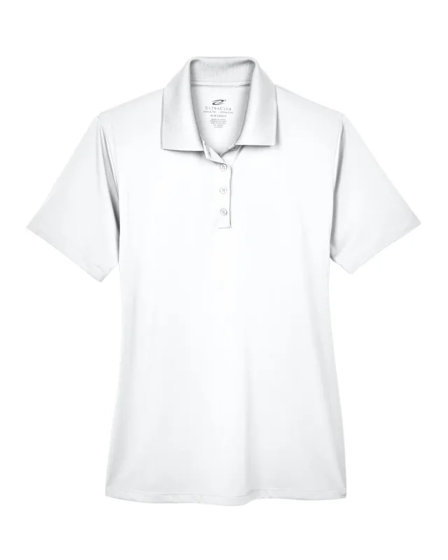 UltraClub Ladies' Cool & Dry 8-Star Elite Performance Interlock Polo — view 3
