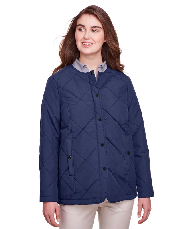 UltraClub Ladies' Dawson Quilted Hacking Jacket — view 10