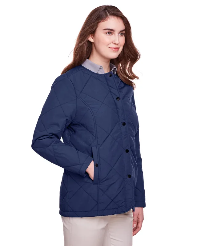 UltraClub Ladies' Dawson Quilted Hacking Jacket — view 11