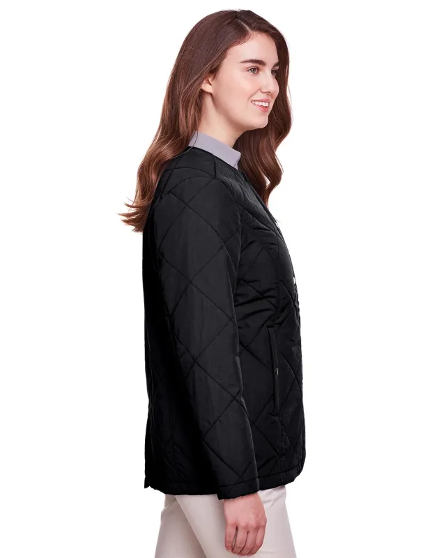 UltraClub Ladies' Dawson Quilted Hacking Jacket — view 6