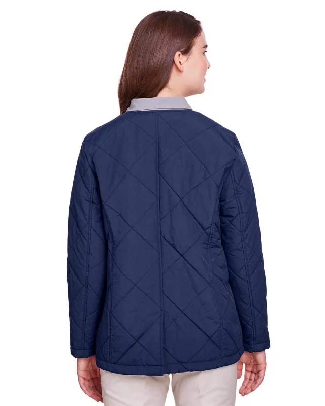UltraClub Ladies' Dawson Quilted Hacking Jacket — view 7