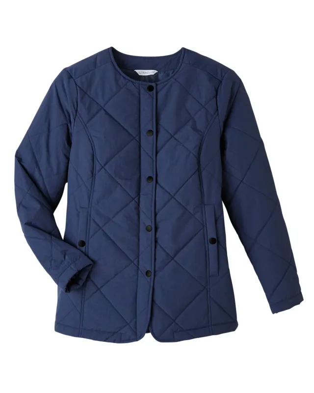 UltraClub Ladies' Dawson Quilted Hacking Jacket — view 9