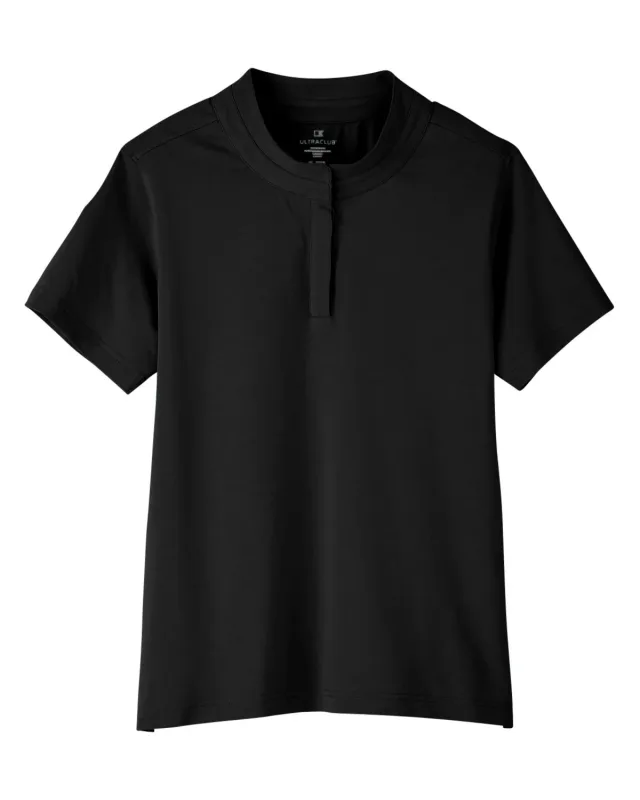 UltraClub Ladies' Lakeshore Stretch Cotton Performance Polo — view 9