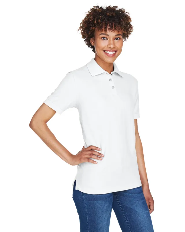 UltraClub Ladies' Whisper Piqué Polo — view 6