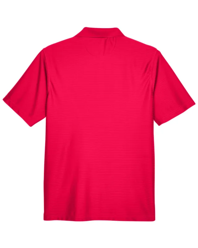 UltraClub Men's Cool & Dry Elite Tonal Stripe Performance Polo — view 2